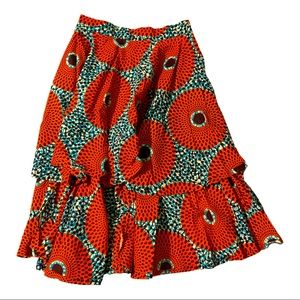 Custom made Ankara Printed high low Skirt